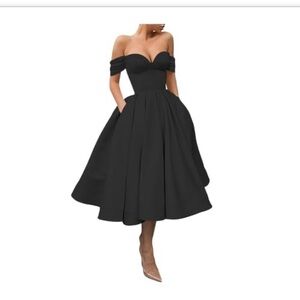 Elegant off the shoulder or Strapless Dress